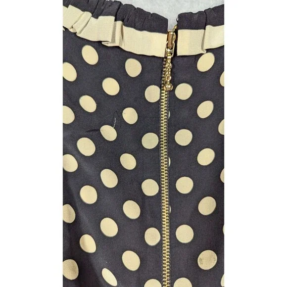 Kate Spade Women Dress Size 00 Hailee Silk Sleeveless Shift Pleated Polka Dot - Picture 7 of 12